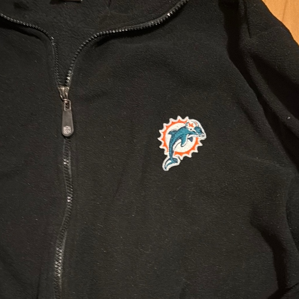Miami Dolphins Black Fleece Jacket - Picture 6 of 6